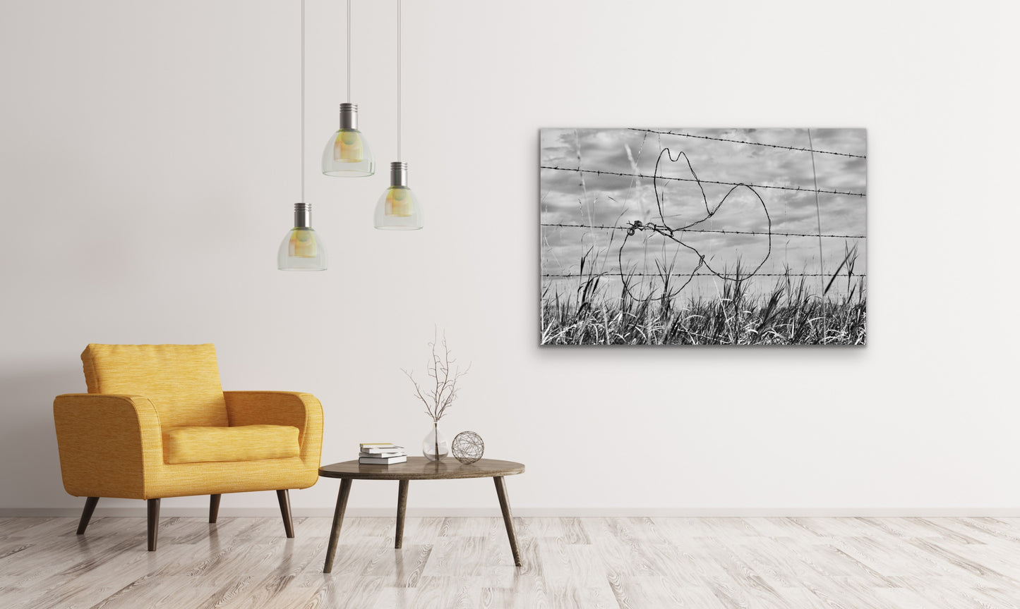 Matte Print, Cowboy Hat Fence Art