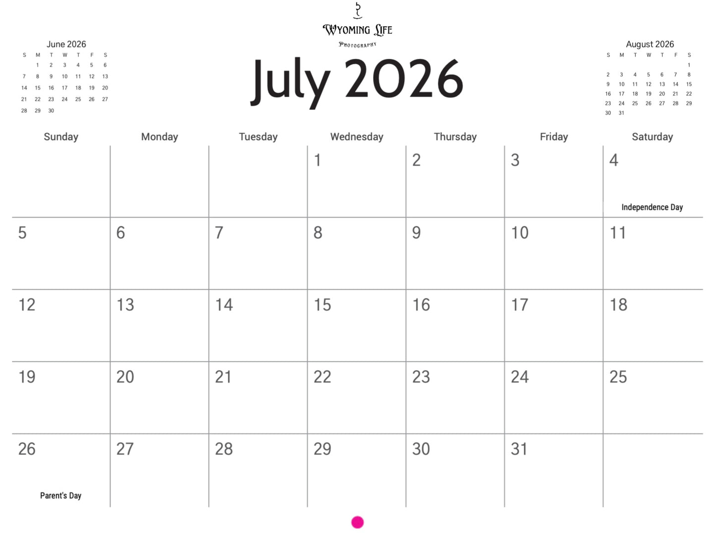 2026 Wall Calendar
