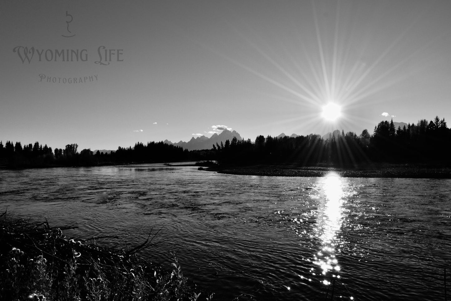 Canvas, Grand Tetons at Sunset