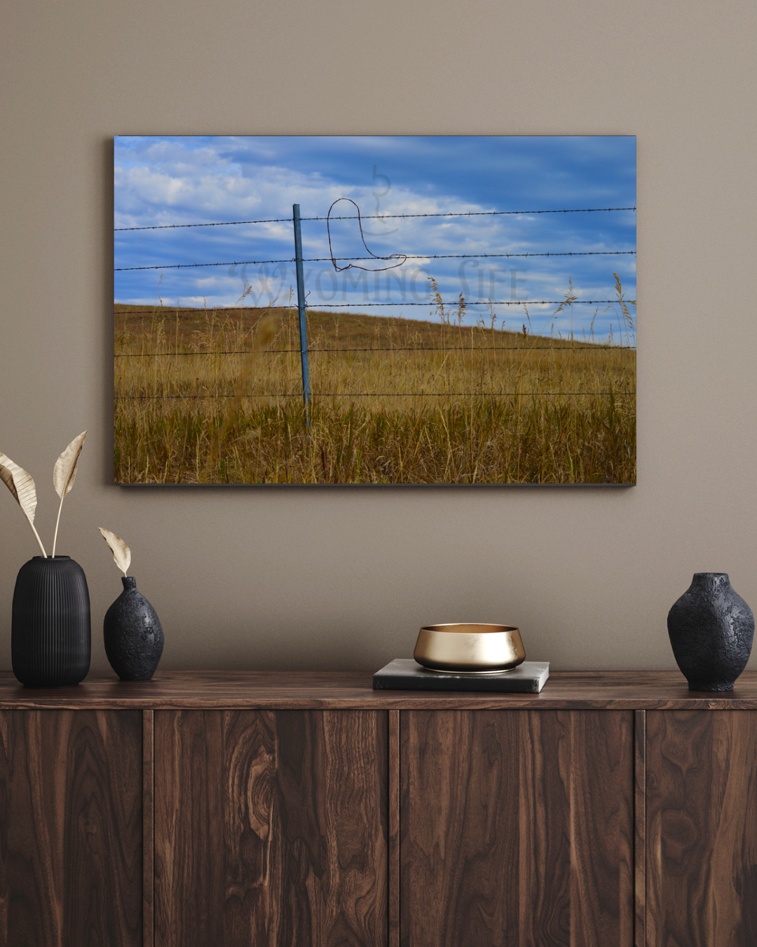 Canvas, Cowboy Boot Fence Art