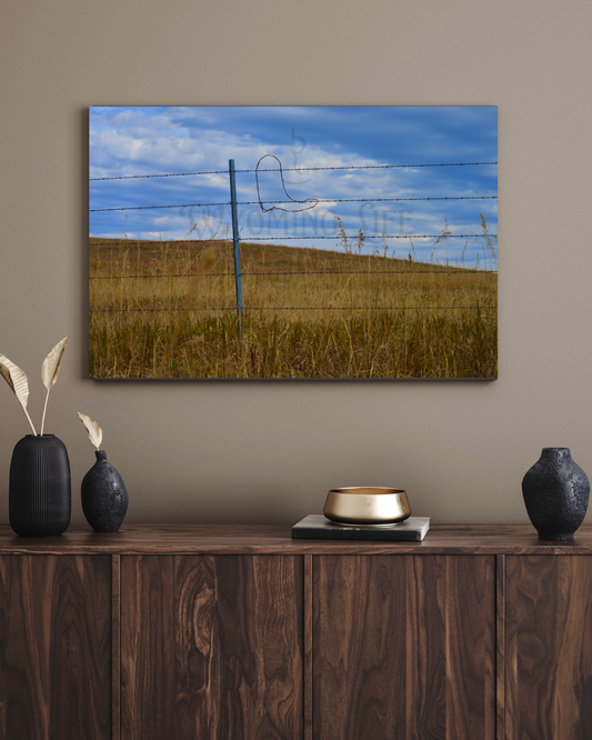 Matte Print, Cowboy Boot Fence Art